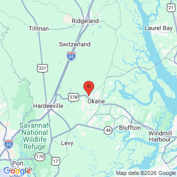 Map to New River Dental Center office in Hardeeville, SC