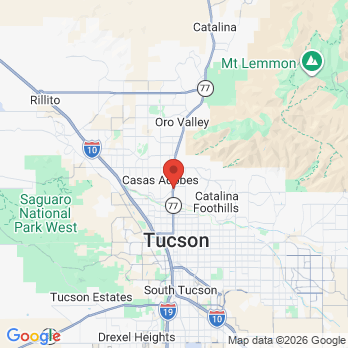 Map to Sharad Pandhi D.D.S. office in Tucson, AZ