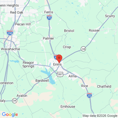 Map to  office in Ennis, TX