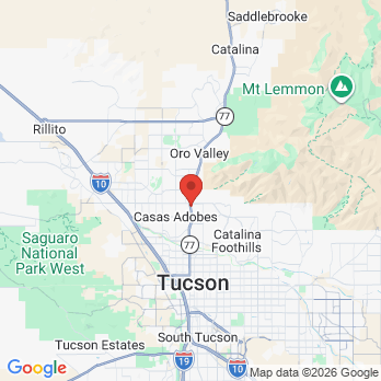 Map to Southwest Kids Dentistry office in Tucson, AZ
