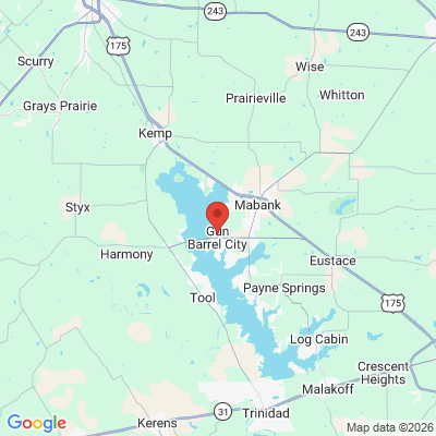 Map to  office in Gun Barrel City, TX