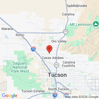 Map to Desert Springs Family Dentistry office in Tucson, AZ