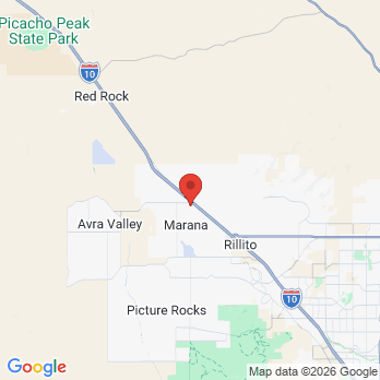 Map to Marana Dental Care office in Marana, AZ
