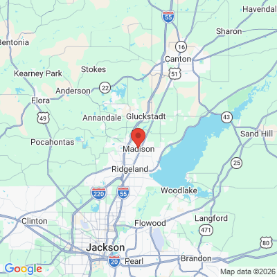 Map to  office in Madison, MS