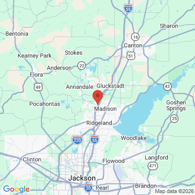 Map to  office in Madison, MS