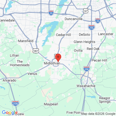 Map to  office in Midlothian, TX