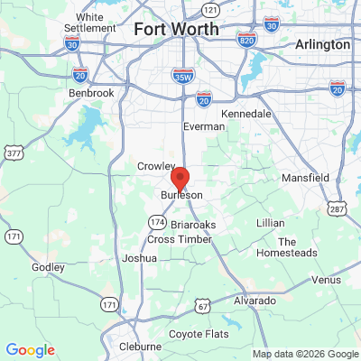 Map to  office in Burleson, TX