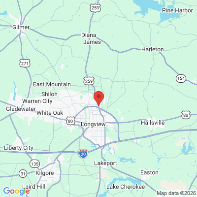 Map to  office in Longview, TX