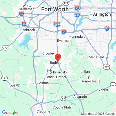 Map to  office in Burleson, TX