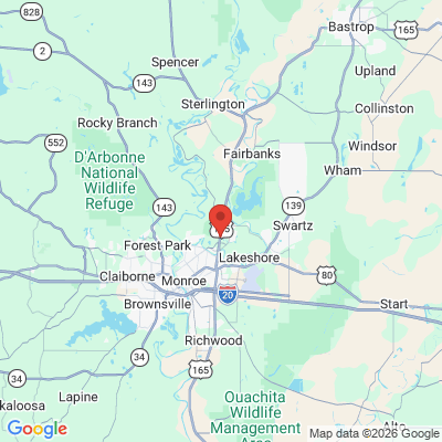 Map to  office in Monroe, LA