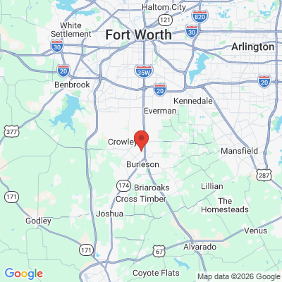Map to  office in Burleson, TX