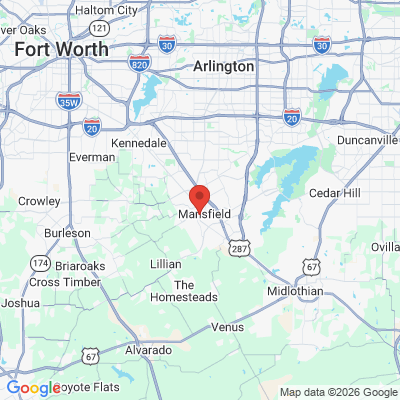 Map to  office in Mansfield, TX