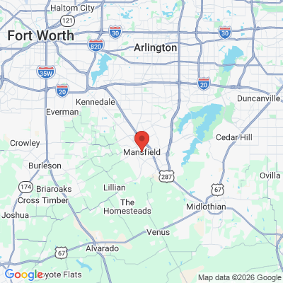 Map to  office in Mansfield, TX
