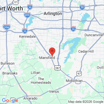 Map to Mansfield Oral Surgery office in Mansfield, TX