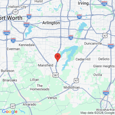Map to  office in Mansfield, TX