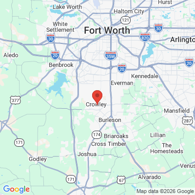 Map to  office in Crowley, TX