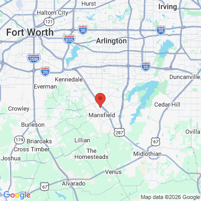 Map to  office in Mansfield, TX