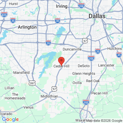 Map to  office in Cedar Hill, TX