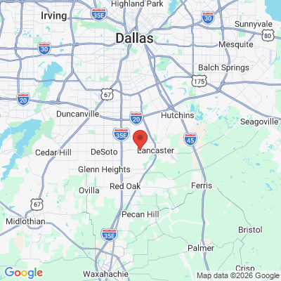 Map to  office in Lancaster, TX
