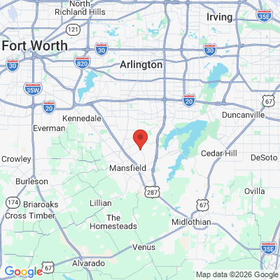 Map to  office in Mansfield, TX