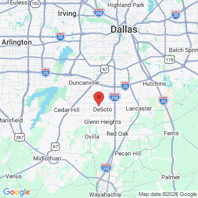 Map to  office in De Soto, TX