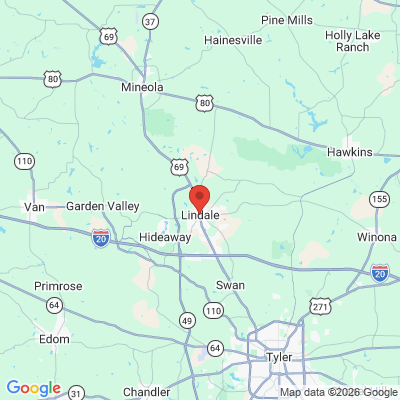 Map to  office in Lindale, TX