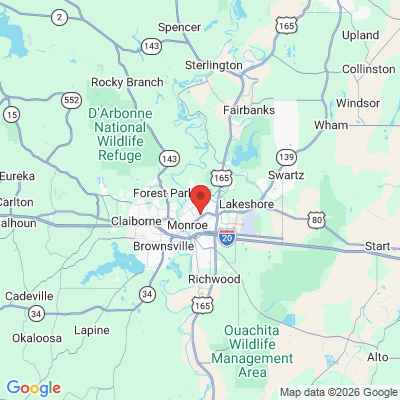 Map to  office in Monroe, LA