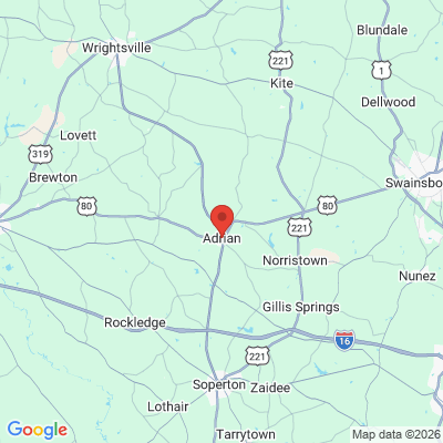 Map to  office in Adrian, GA