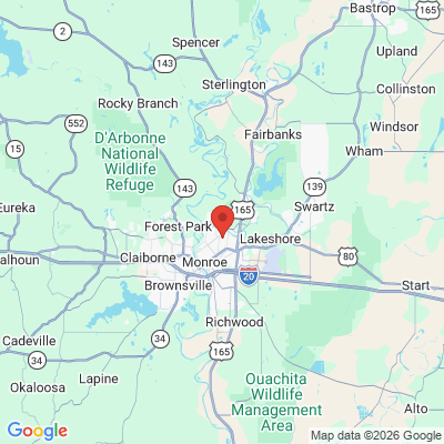 Map to  office in Monroe, LA