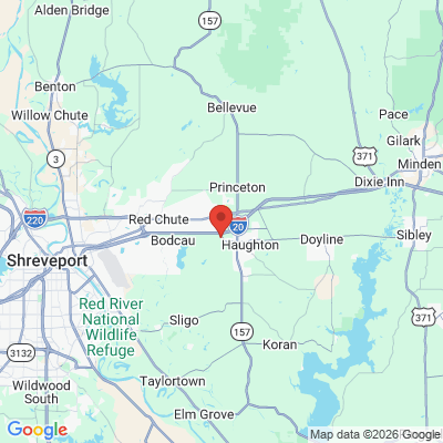 Map to  office in Haughton, LA