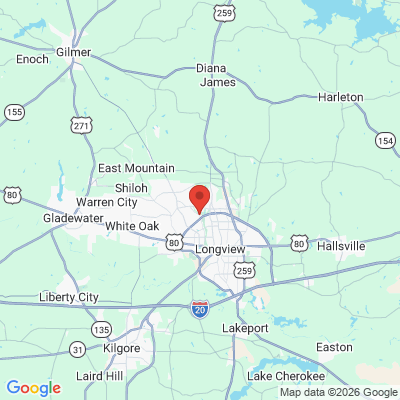 Map to  office in Longview, TX