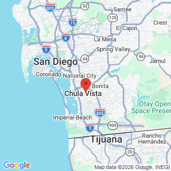 Map to Twin Oaks Periodontics office in Chula Vista, CA