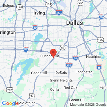 Map to Dental Smile office in Duncanville, TX
