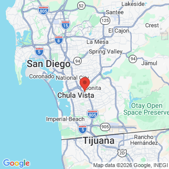Map to AM Dental office in Chula Vista, CA