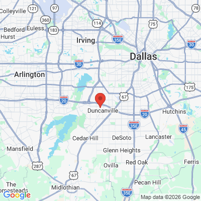 Map to  office in Duncanville, TX