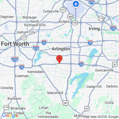 Map to  office in Arlington, TX