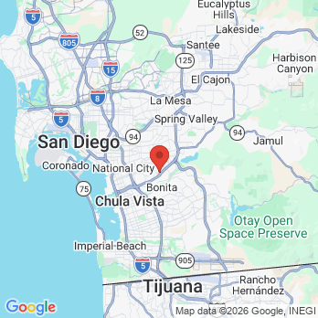 Map to South Bay Dental Center office in San Diego, CA