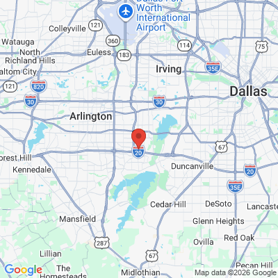 Map to  office in Grand Prairie, TX