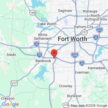 Map to Dr. Terence Zang office in Fort Worth, TX