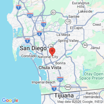 Map to Harbison Dental Group office in National City, CA