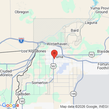 Map to Gallemore Dental Group office in Yuma, AZ