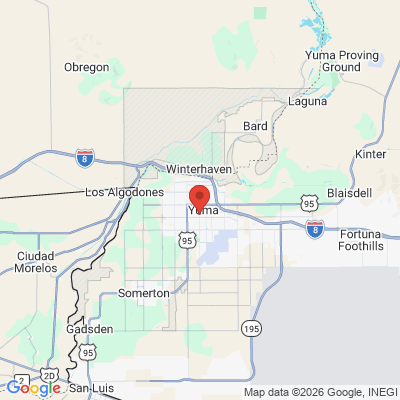 Map to  office in Yuma, AZ
