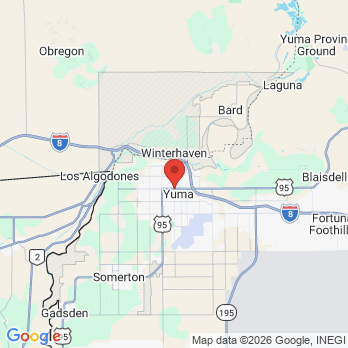 Map to Family Dentistry and Orthodontics PLLC office in Yuma, AZ