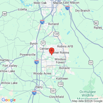 Map to  office in Warner Robins, GA