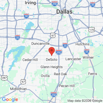 Map to Legacy Dental of DeSoto office in De Soto, TX