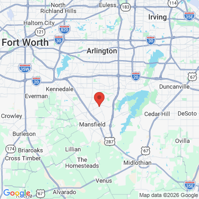 Map to  office in Mansfield, TX
