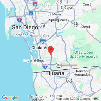 Map to Melrose Dental office in Chula Vista, CA