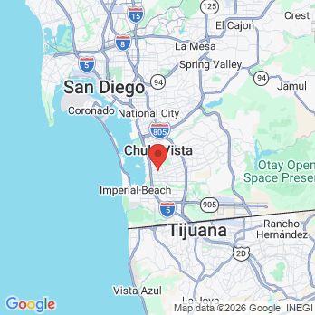 Map to Chula Vista Dental Care office in Chula Vista, CA