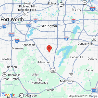 Map to  office in Mansfield, TX