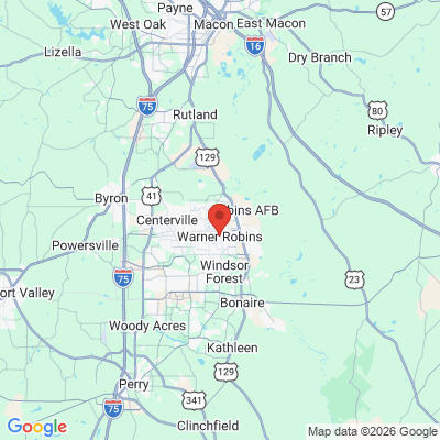 Map to  office in Warner Robins, GA